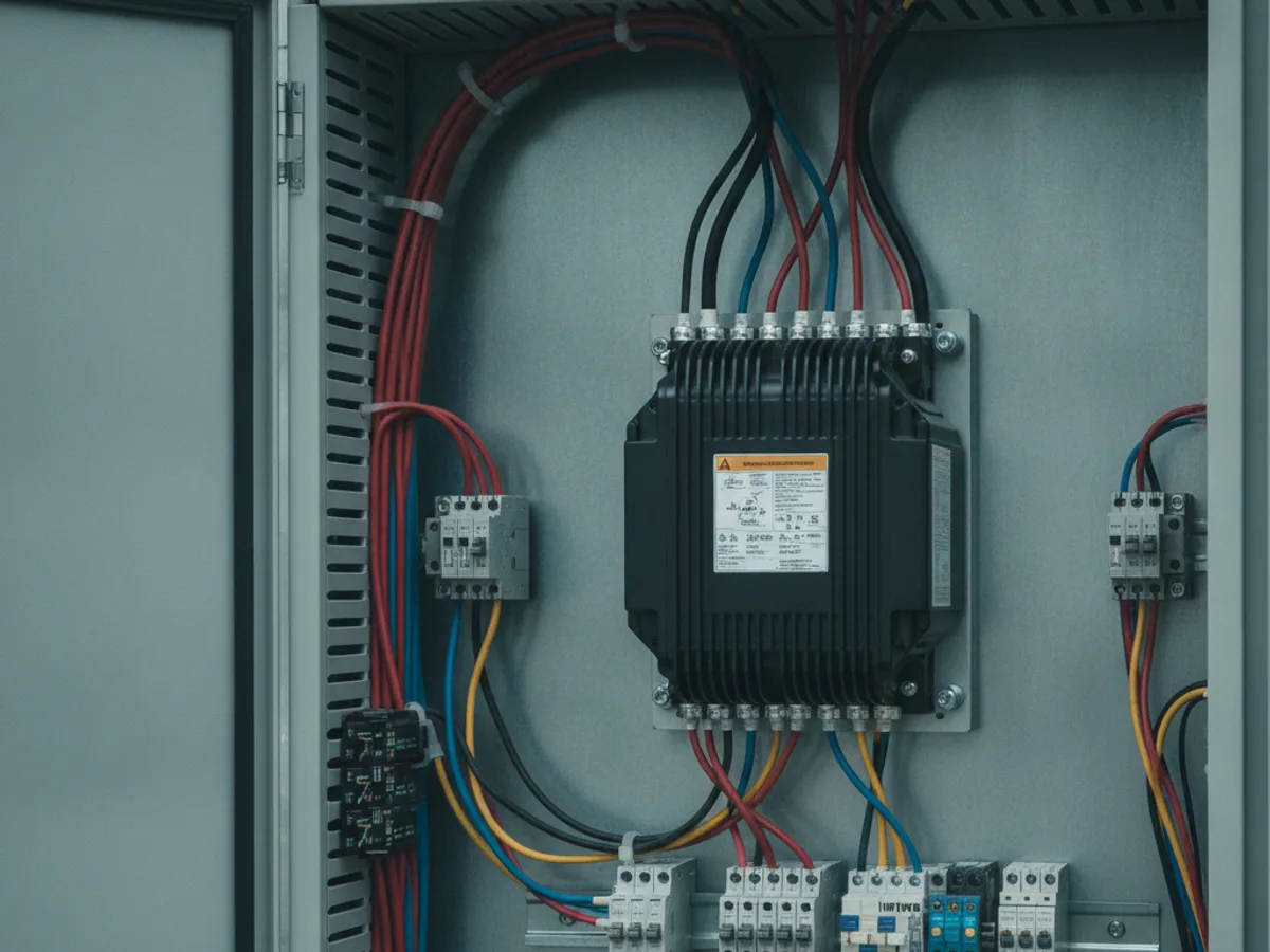 Elektrischer Schaltschrank mit Wechselrichter einer Photovoltaikanlage