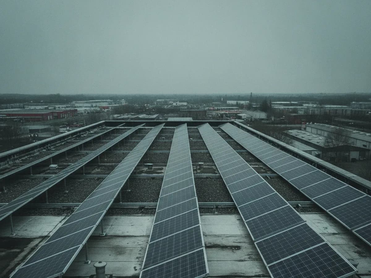 Referenzprojekt Gewerbehalle Widnau mit Flachdach-Solaranlage